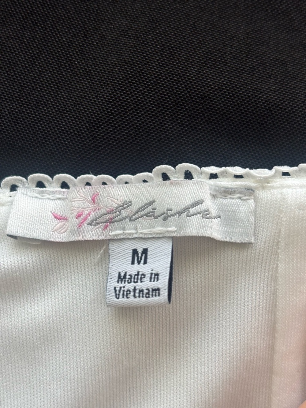 NWT Blashe White Strapless Mini-Dress w/Scallop Trim, Size Medium - Picture 9 of 13
